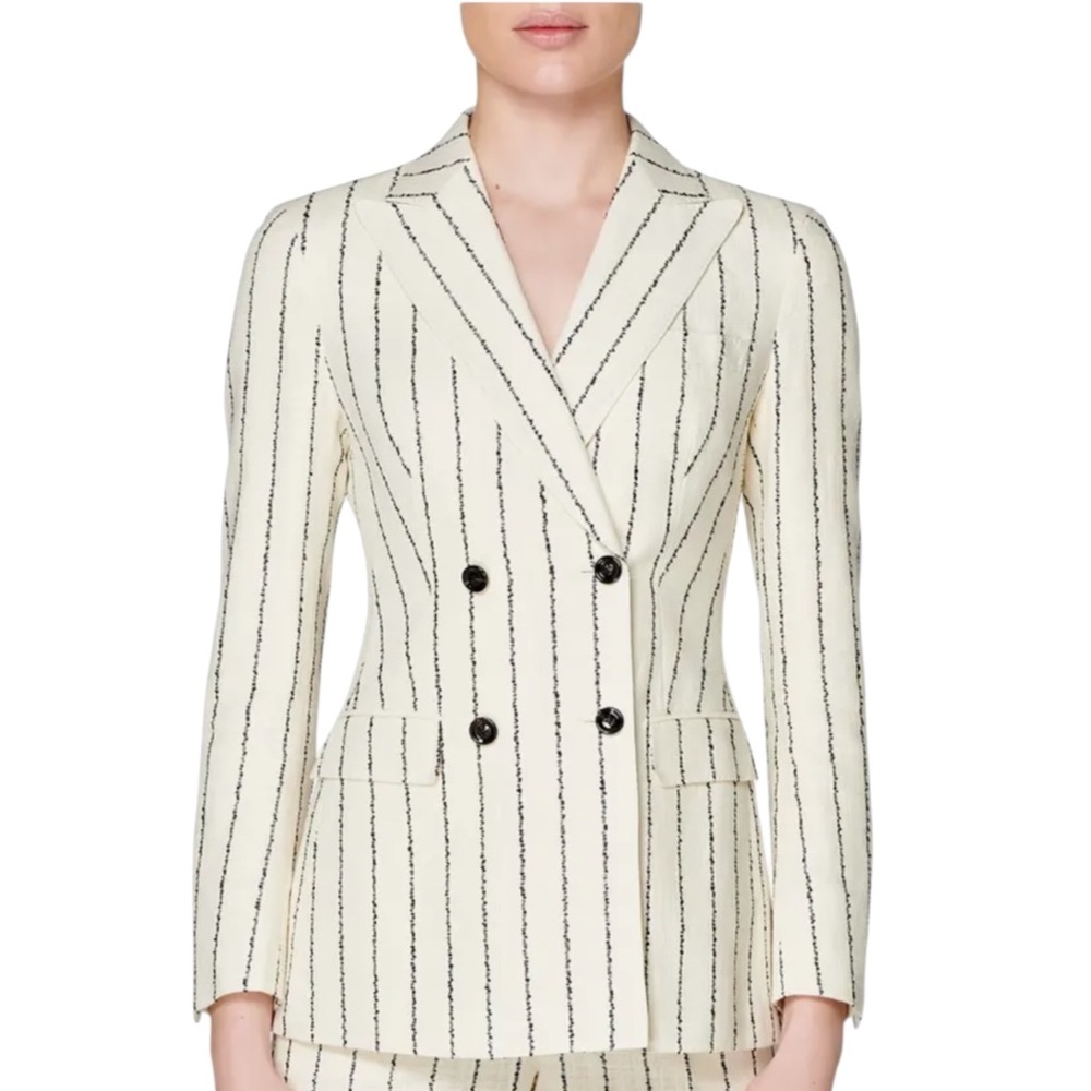 SUISTUDIO Women's Cameron Double Breasted Silk & Cotton Jacket